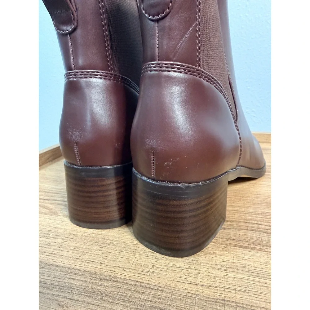 J.Crew Chelsea Boots‎ Dark Walnut Brown Size 10